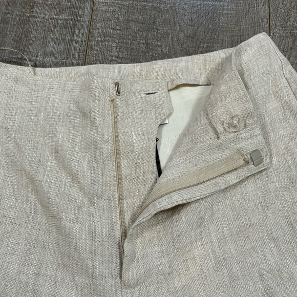 Reformation Oatmeal Joni Linen Cropped Pant Size 0 - Picture 7 of 13